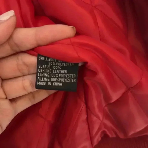 Vintage Red and Black Varsity Jacket XL – Bold & Classic! - Picture 4 of 8